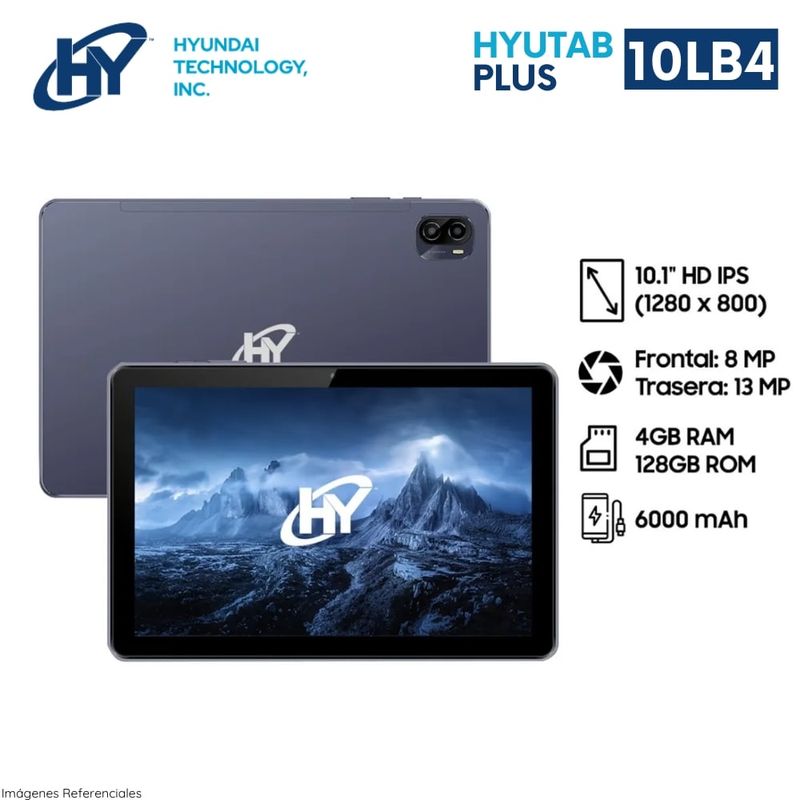 HYUNDAI - Tablet Hyundai HYTAB PLUS 10LB4 4G LTE 4GB RAM 128GB 10 pulg. HD HT10LB4MSGNA01