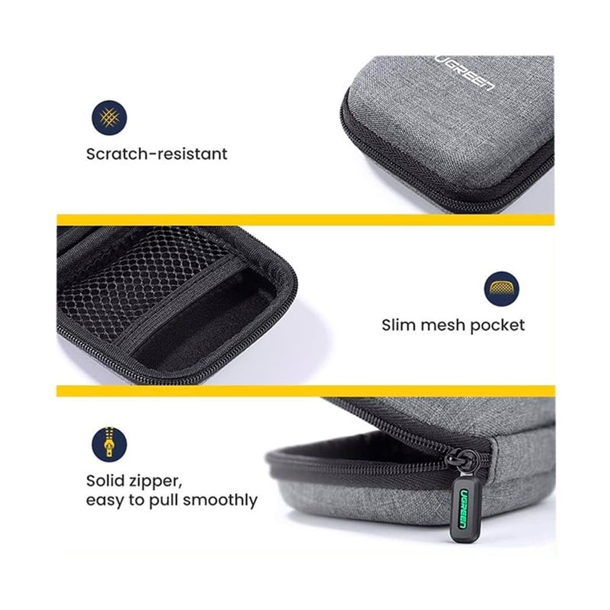 UGREEN - Estuche Rígido UGREEN para Auriculares LP128