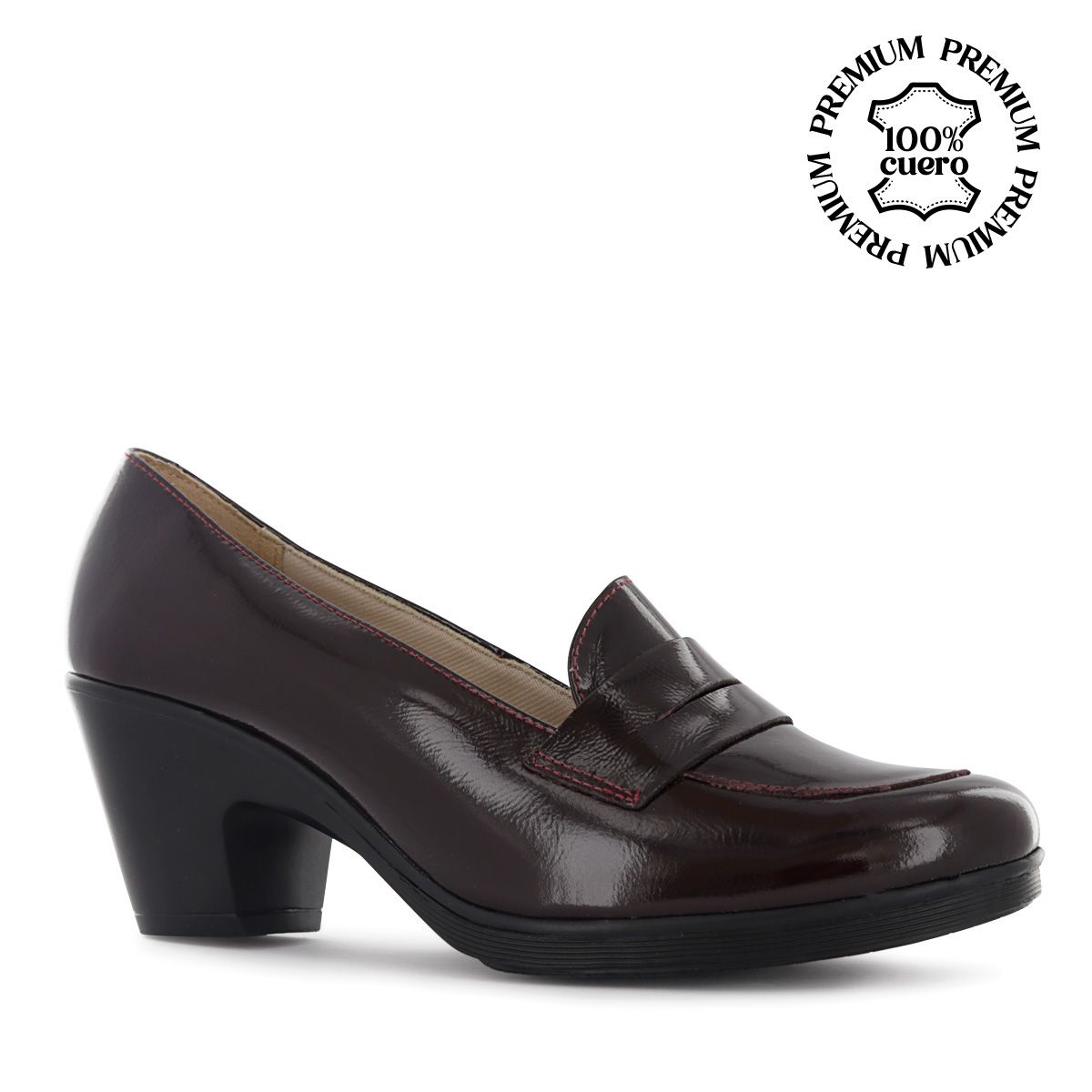 ECCO - Mocasines Mujer Ecco Natalie62 Guinda Cuero