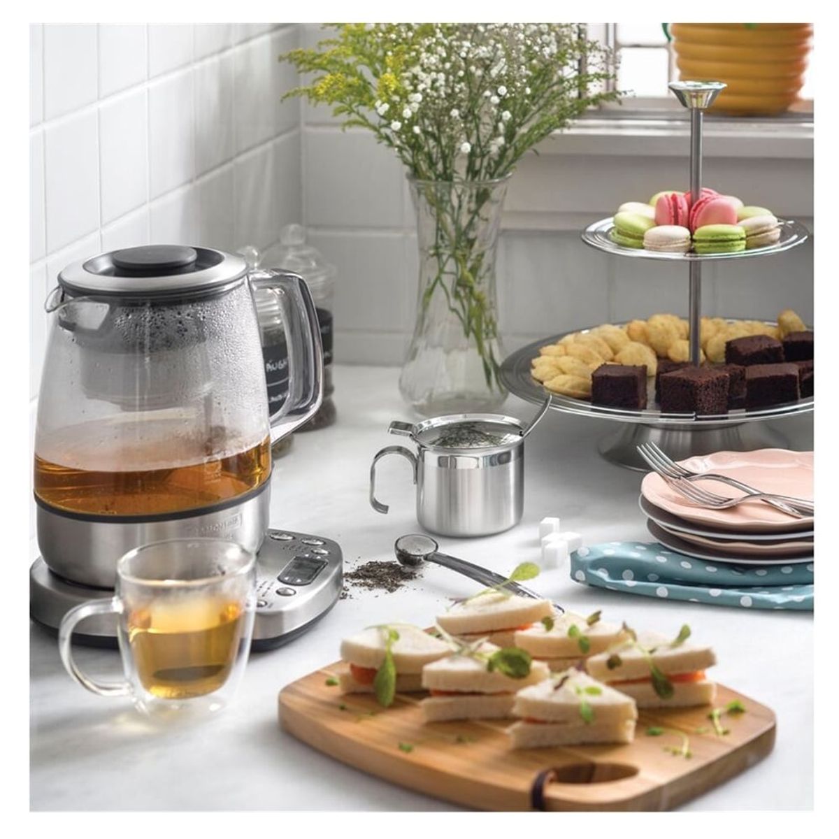 TRAMONTINA - Azucarero Tramontina de acero inoxidable 04L con Cuchara Tramontina