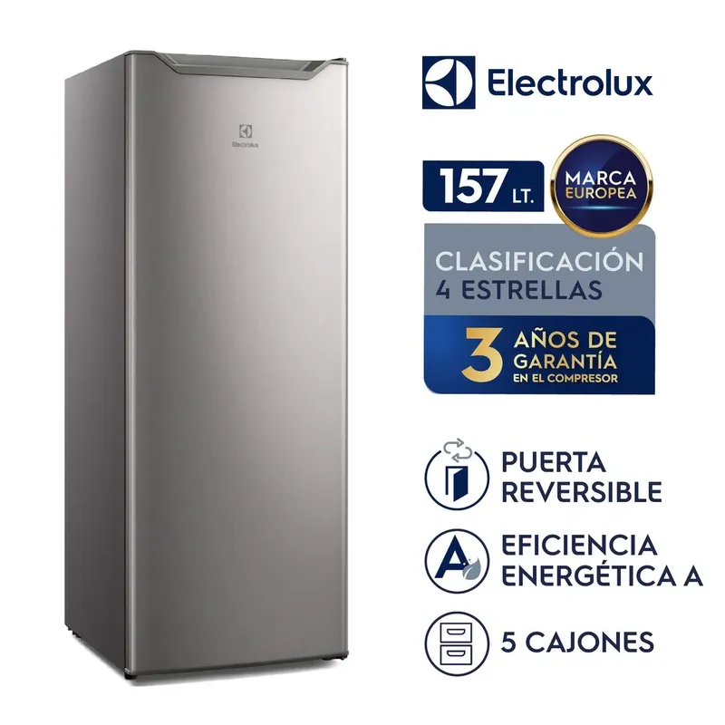ELECTROLUX - Congelador Vertical de 157 litros Electrolux Plata EFUY16P2HVG