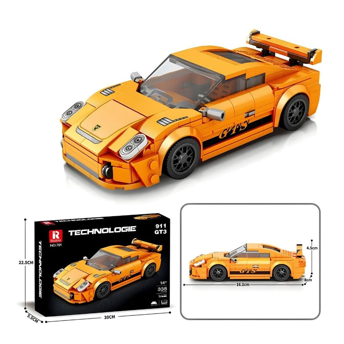 GRUPO CB - Bloques de Construccion Auto de Carrera Modelo 911 GT3 318 piezas