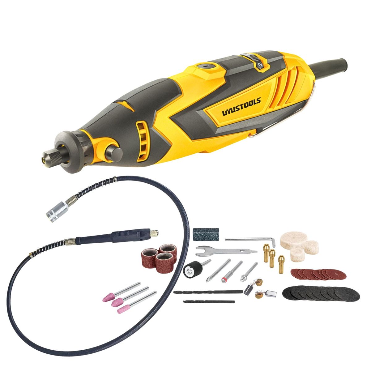 UYUSTOOLS - Mini taladro rectificadora profesional multipropósito 41Pzs UYUSTOOLS