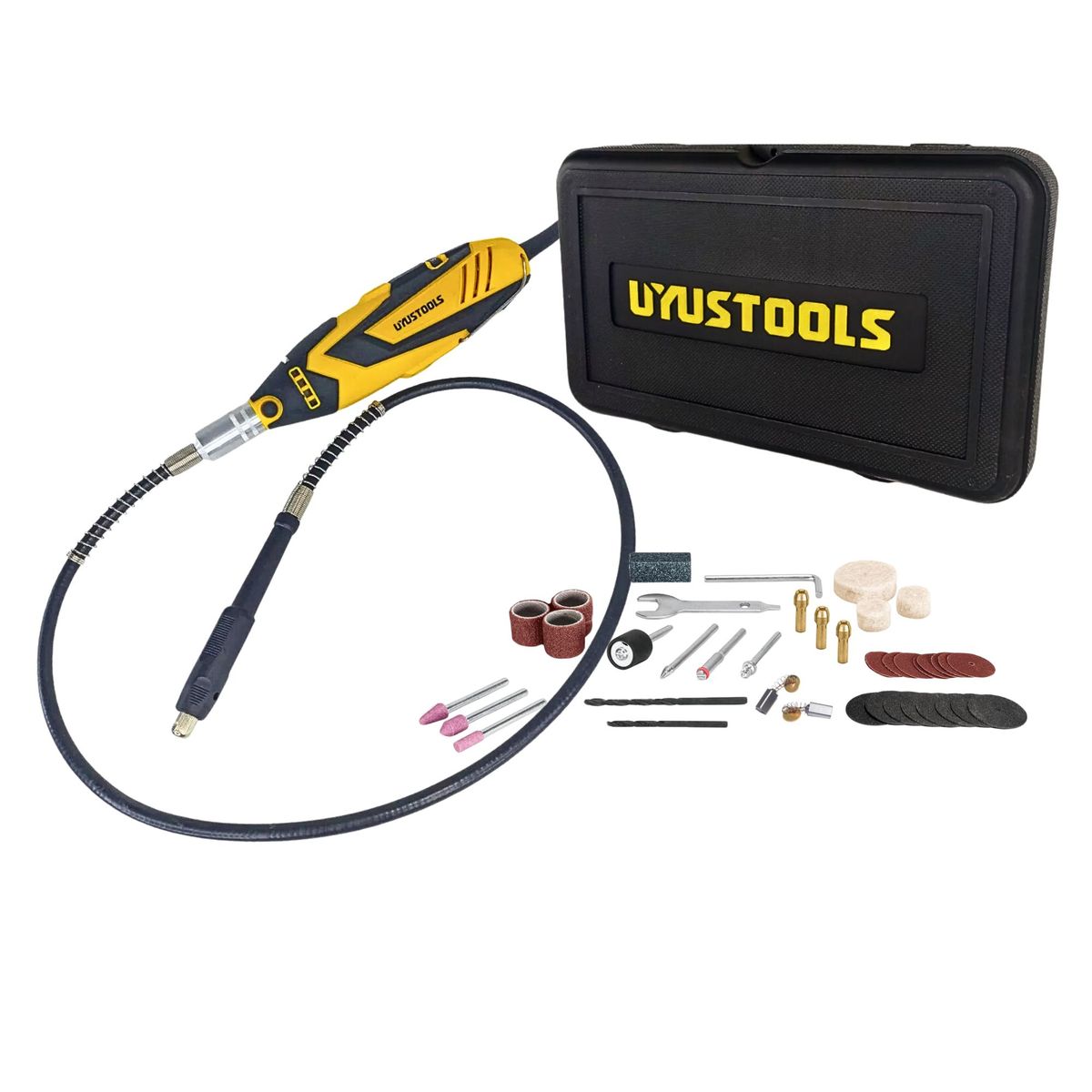 UYUSTOOLS - Mini taladro rectificadora profesional multipropósito 41Pzs UYUSTOOLS
