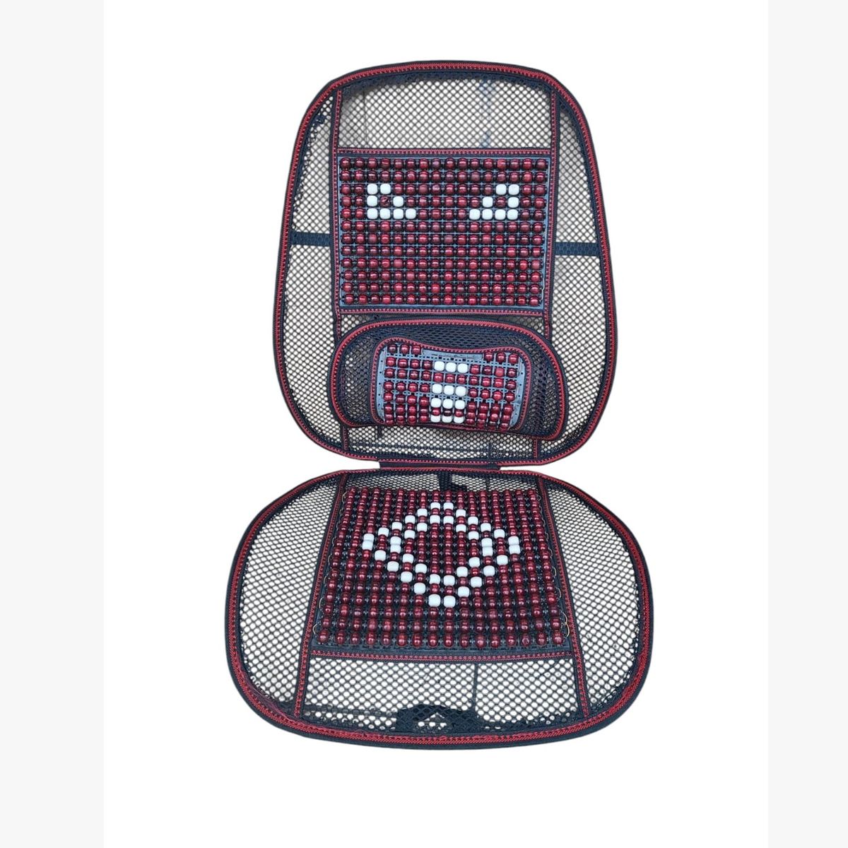 GENERICO - Respaldar Antitranspirante Lumbar Con Riñonera Guinda