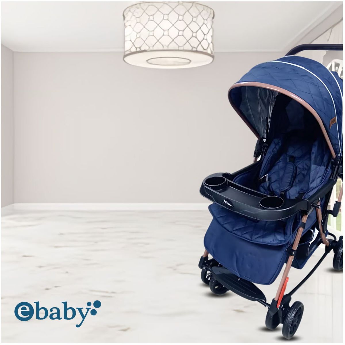EBABY - Coche Mecedora de Lujo «SEULGI» Blue