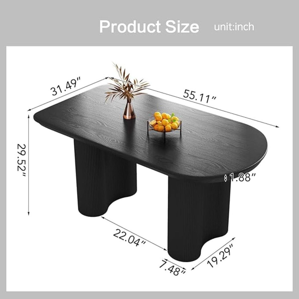 TU MESITA - ESCRITORIO MINIMALISTA GRIEGO NEGRO TU MESITA