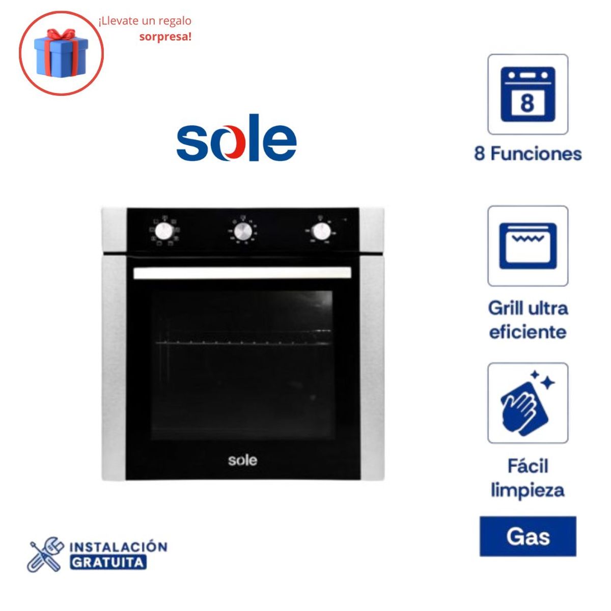 SOLE - Horno Empotrable Perfect Sole Eléctrico 60cm 65L