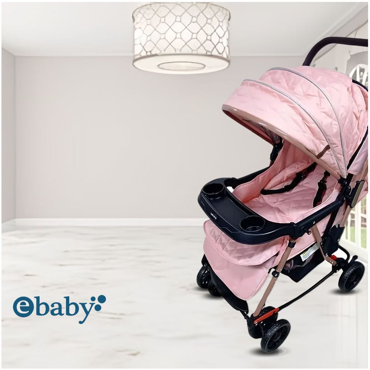 EBABY - Coche Mecedora de Lujo «SEULGI» Pink