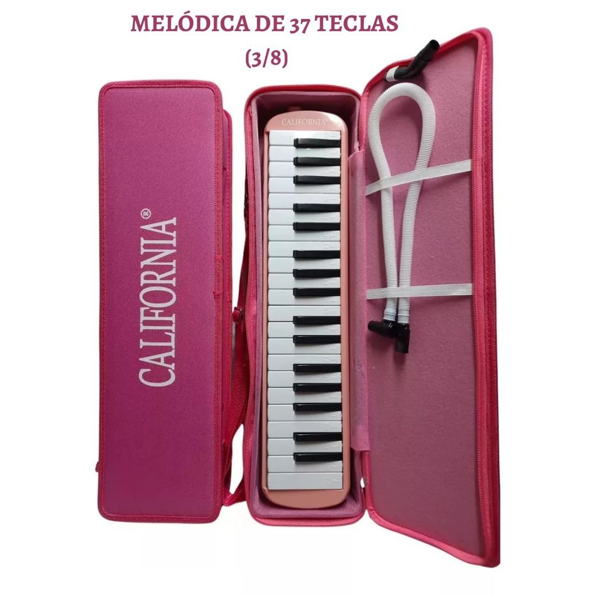 CALIFORNIA - Melódica ORIGINAL de 37 teclas "CALIFORNIA" - ROSADO