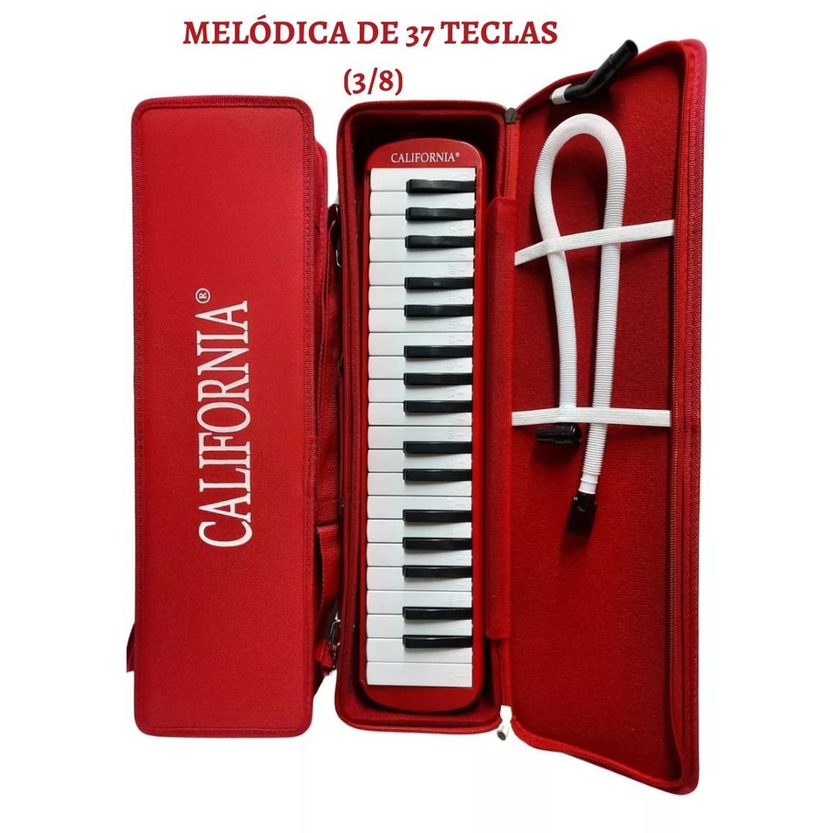 CALIFORNIA - Melódica ORIGINAL de 37 teclas "CALIFORNIA" - ROJO