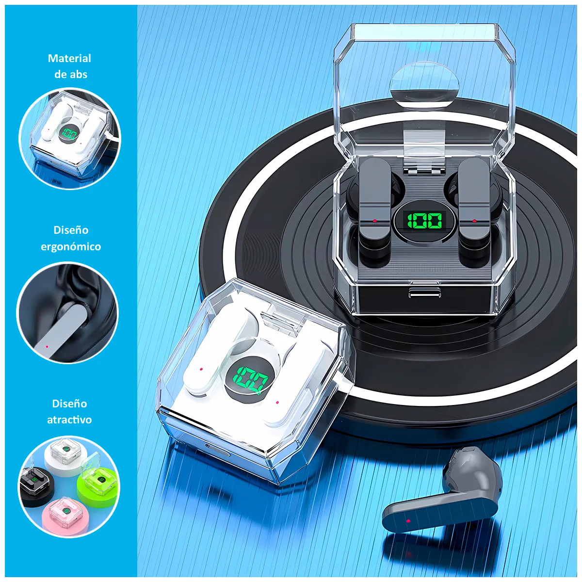 GENERICO - Audífonos Inalámbricos K30 Tws con Bluetooth 5.3 Negro