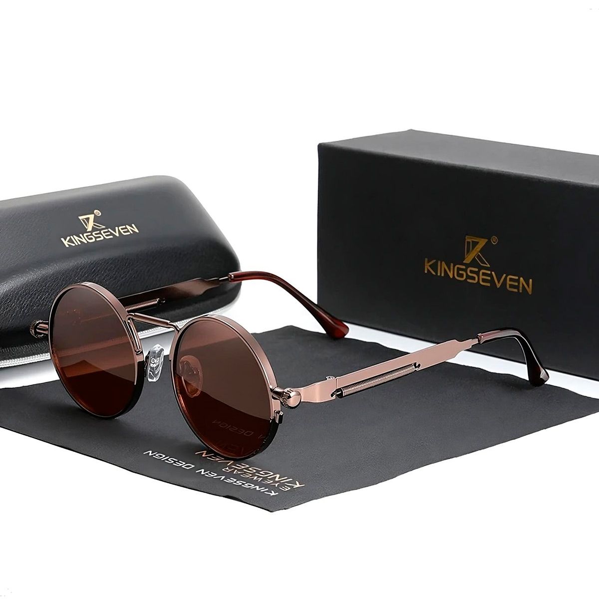 KINGSEVEN - Lentes de Sol Kingseven Redondo Proteccion UV 400