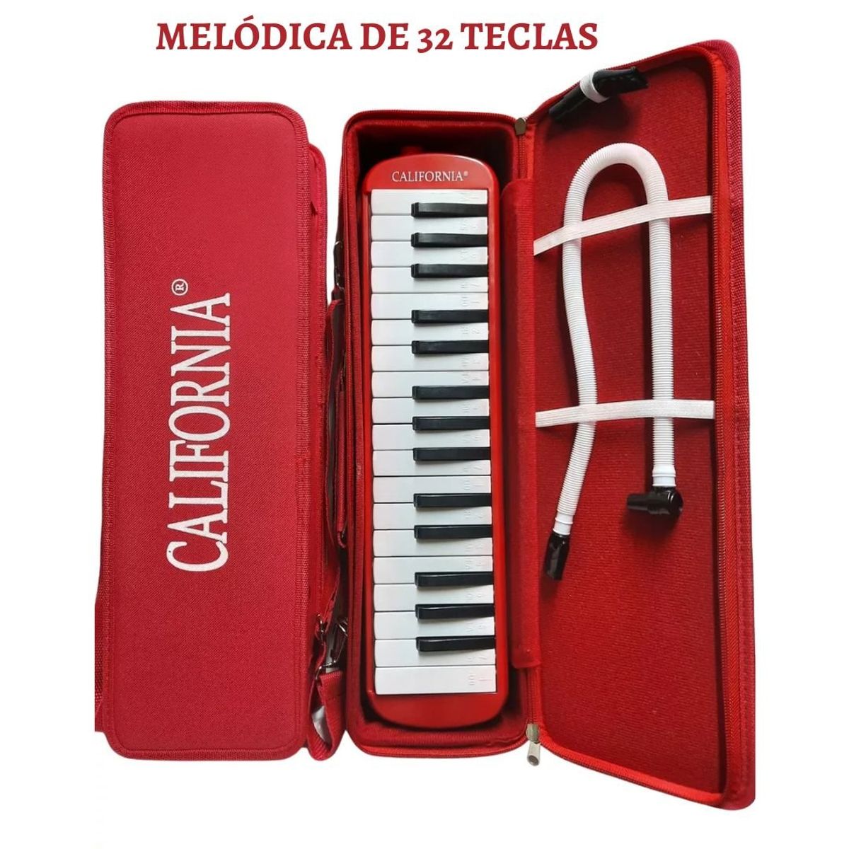 CALIFORNIA - Melódica ORIGINAL de 32 teclas "CALIFORNIA" - RoJO