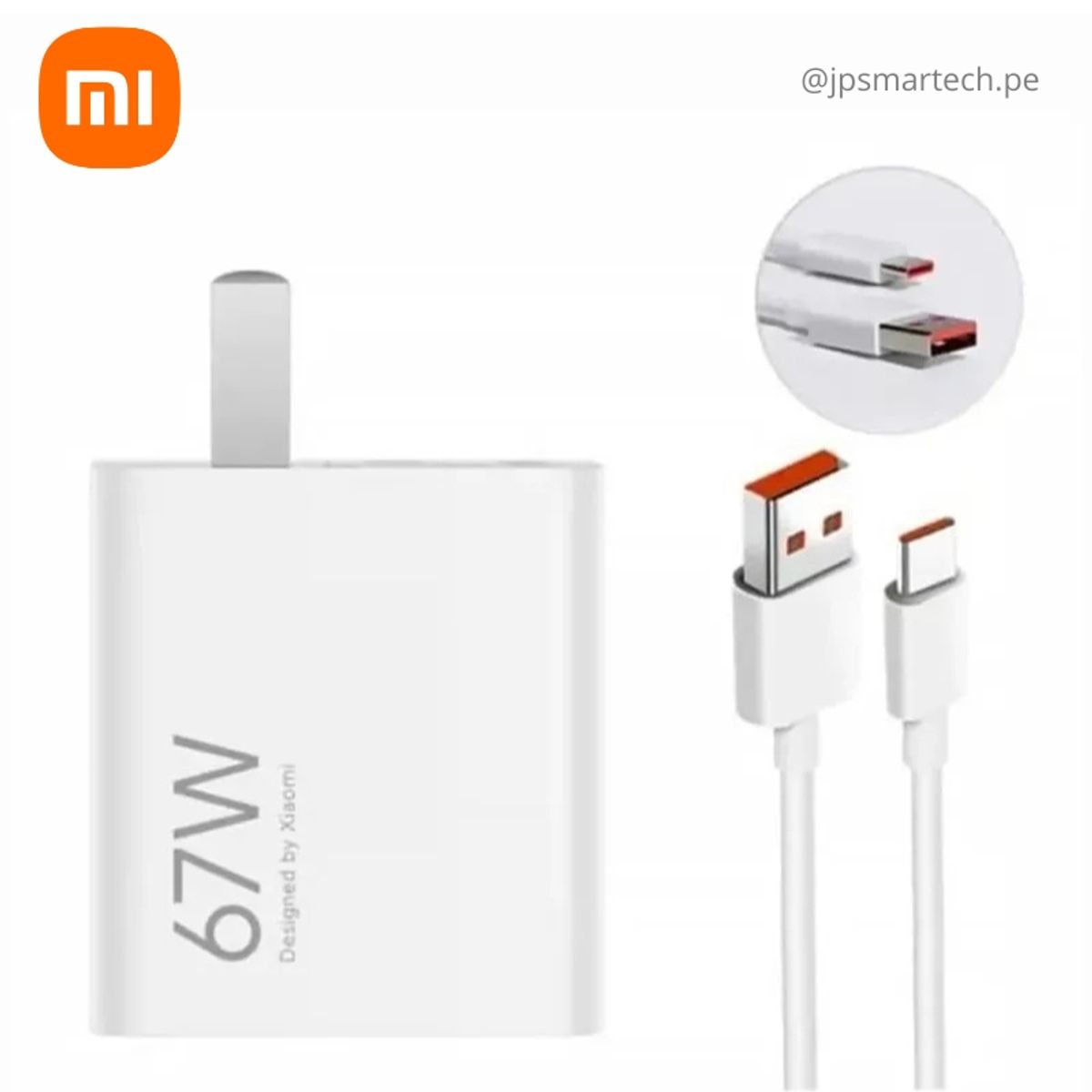 XIAOMI - Xiaomi Cargador 67W Original Note 14/ Note 14 Pro - BLANCO