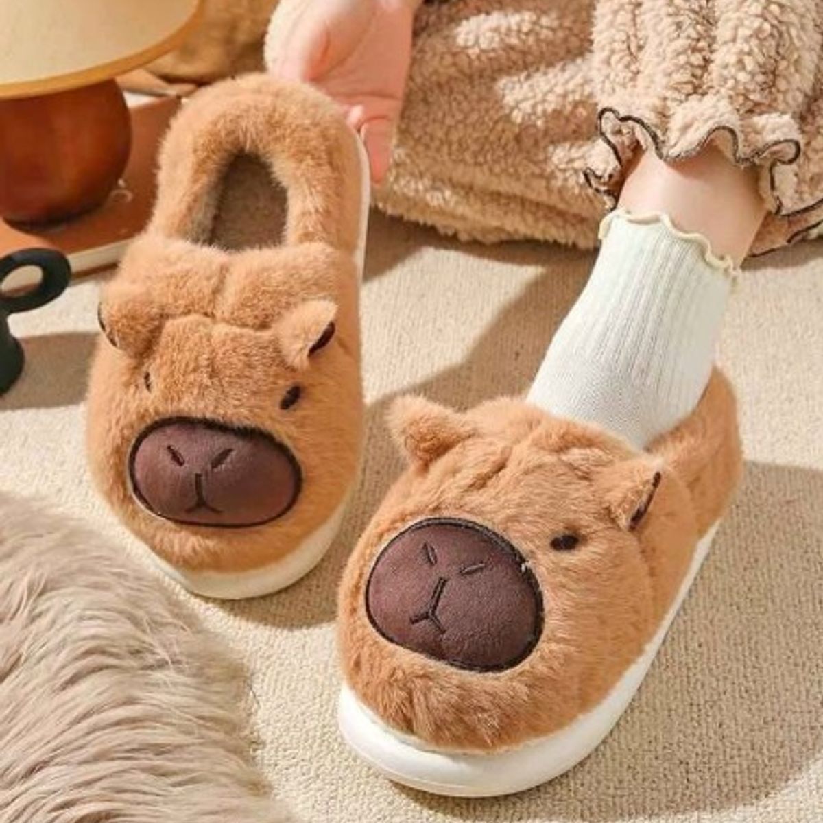 GENERICO - Pantuflas capibara tendencia redes kawaii