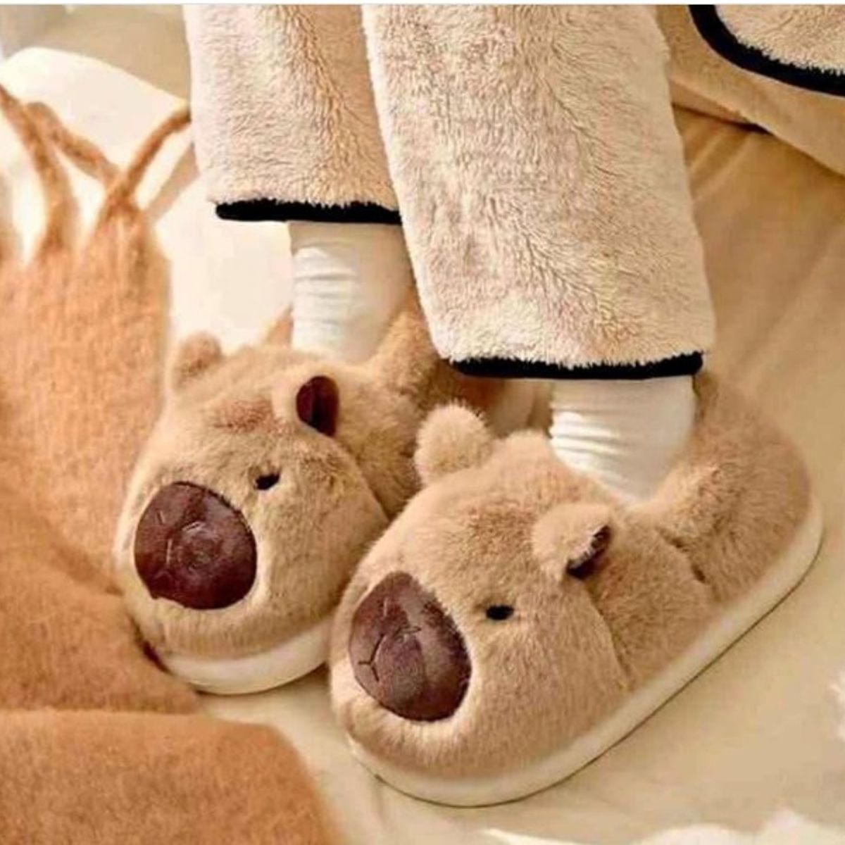 GENERICO - Pantuflas capibara tendencia redes kawaii