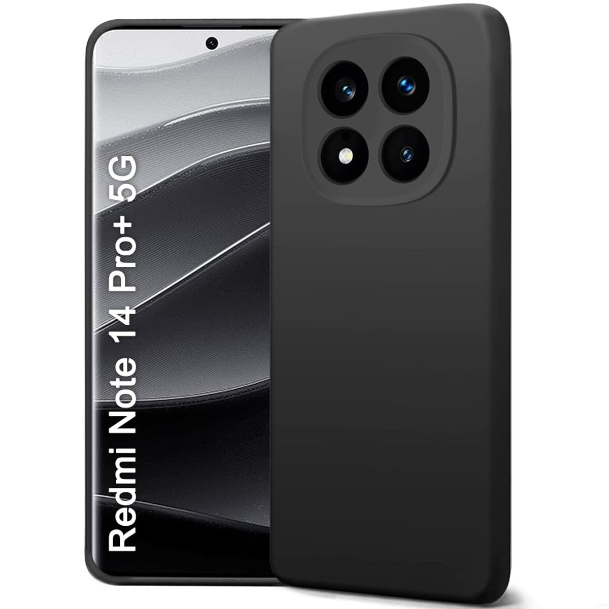GENERICO - Case Silicona Para Redmi Note 14 Pro Plus 5G-Negro