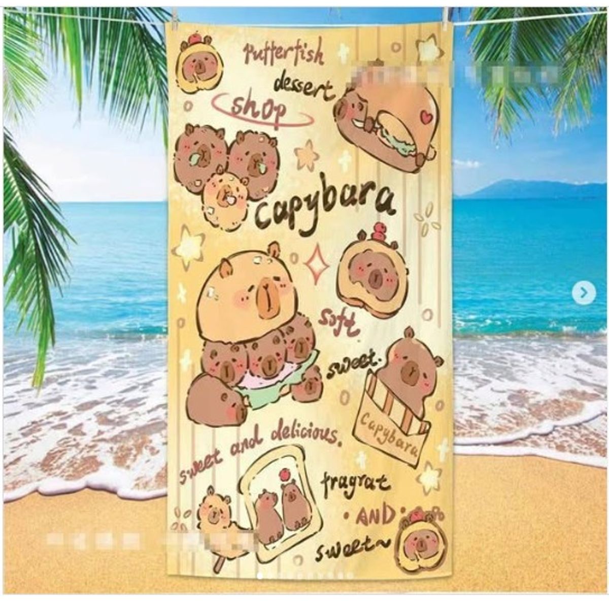 GENERICO - toalla capibara tendencia playa