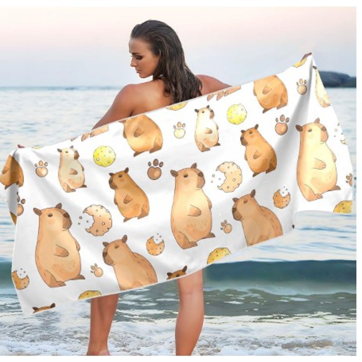 GENERICO - toalla capibara tendencia playa