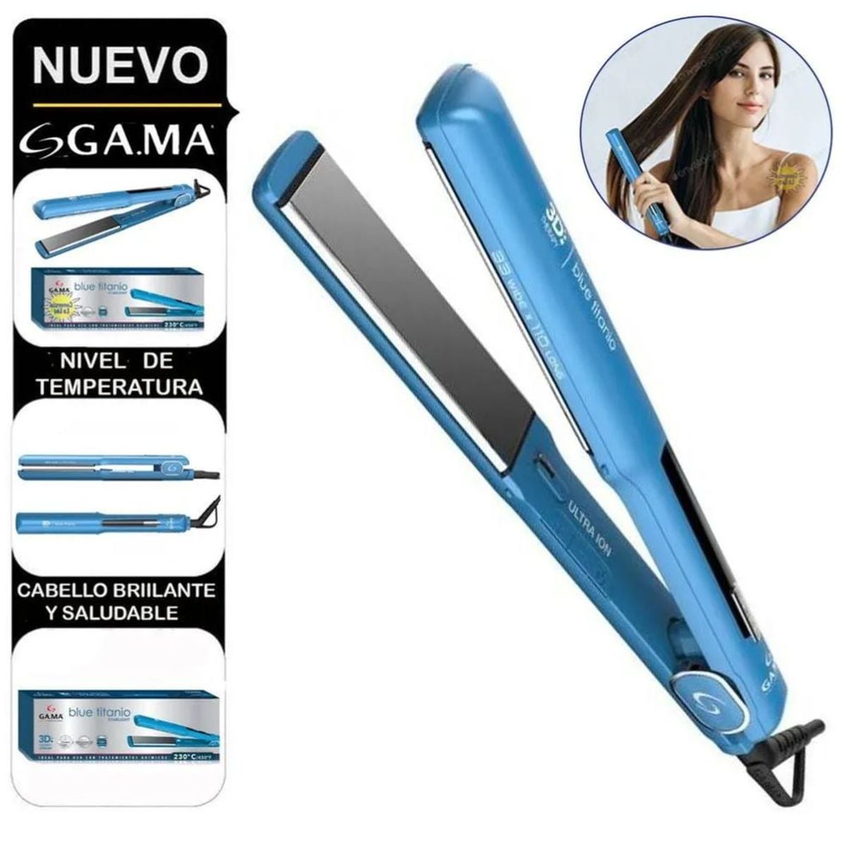GAMA - Combo Plancha Gama Titanium Dig + Secadora Gama Tempo