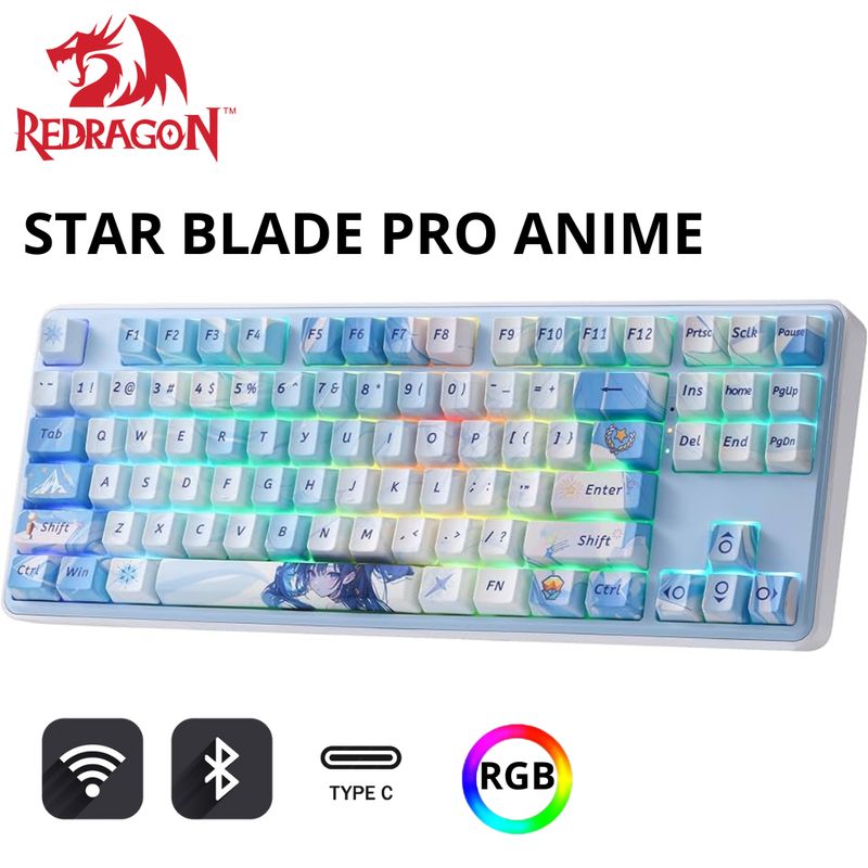 REDRAGON - Teclado Redragon STARD BLADE RGB-PRO Wireless English K707AK