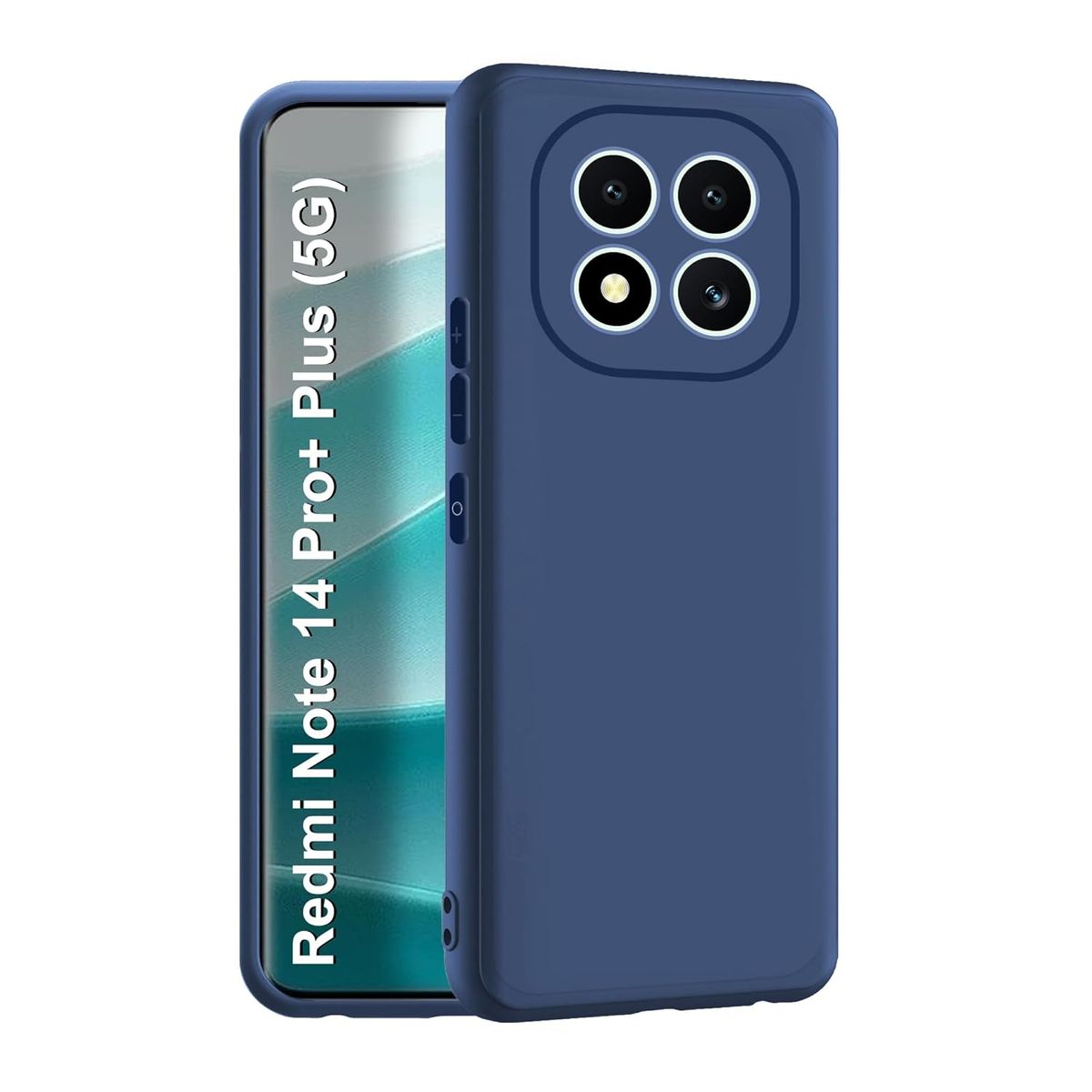 GENERICO - Case Silicona Para Redmi Note 14 Pro Plus 5G-Azul