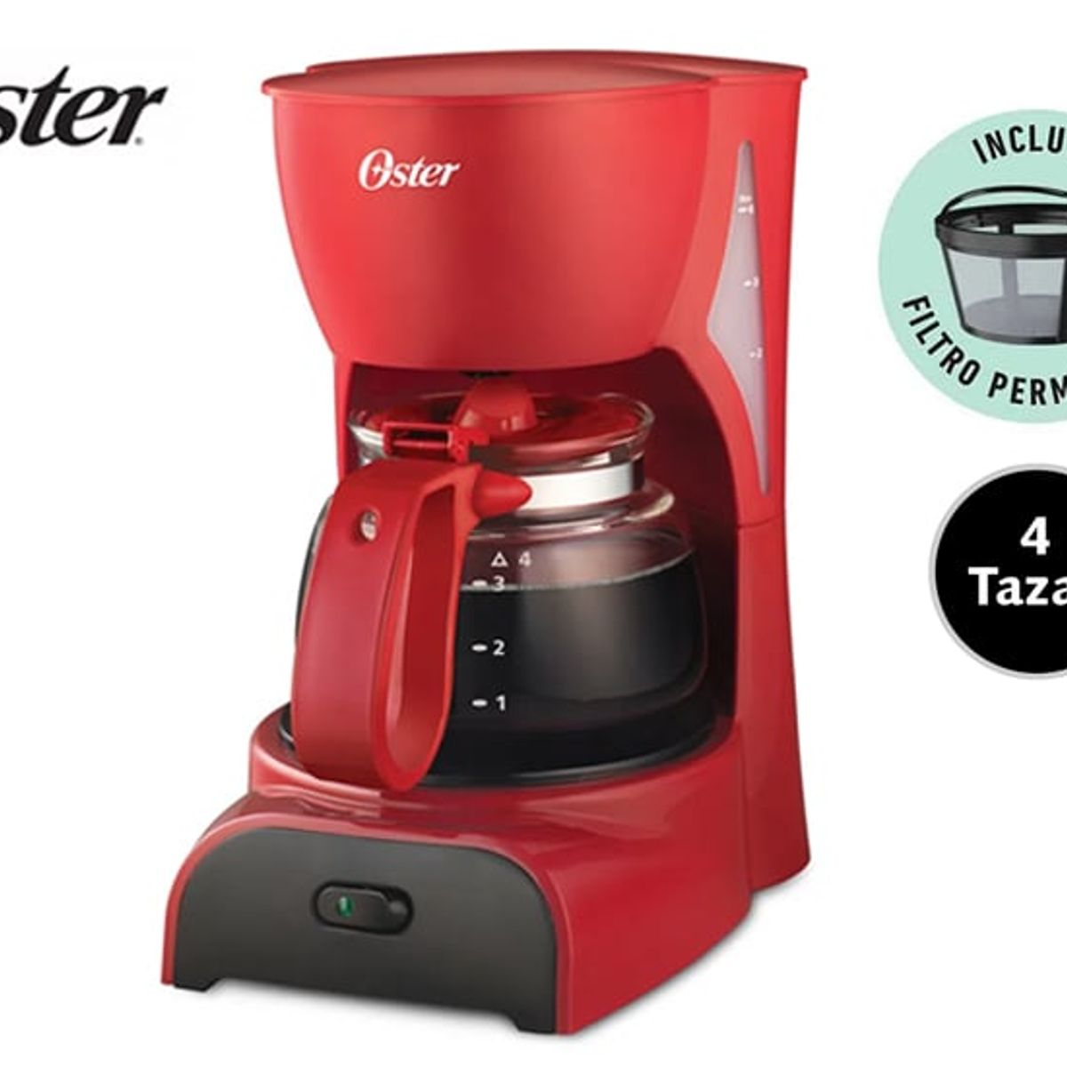 OSTER - Cafetera Oster de 4 tazas BVSTDCDR5R