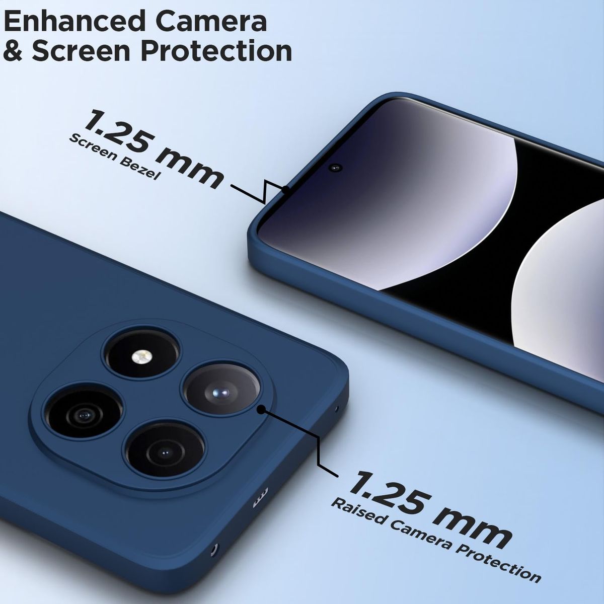 GENERICO - Case Silicona Para Redmi Note 14 Pro 5G- Azul