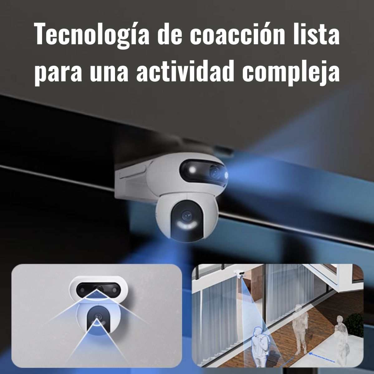 EZVIZ - EZVIZ - Cámara WiFi H90 Dual 2K+ 4MP+4MP Full Color - Blanco