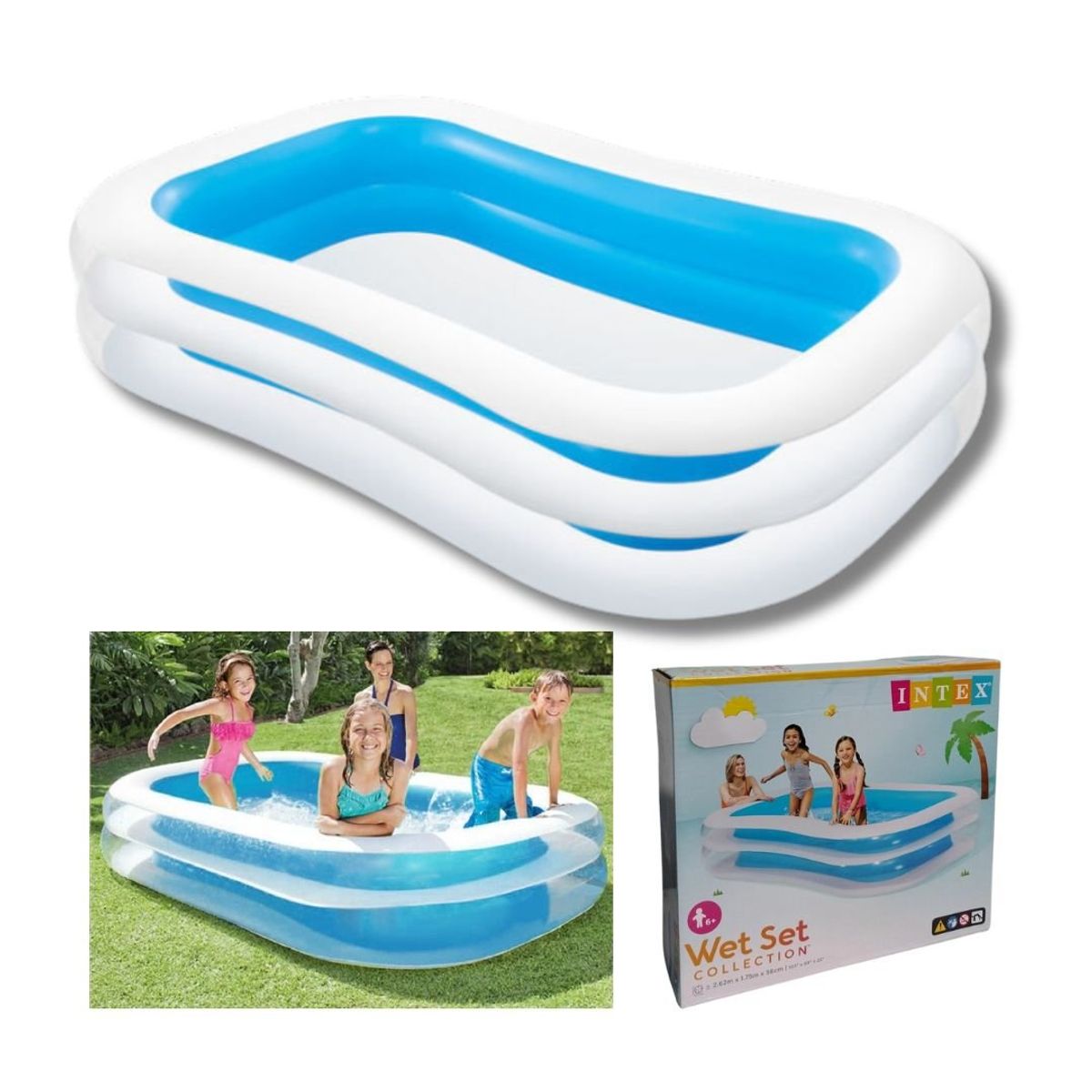 Piscina Inflable Familiar Rectangular 770Lts, marca GENERICO - Foto Principal