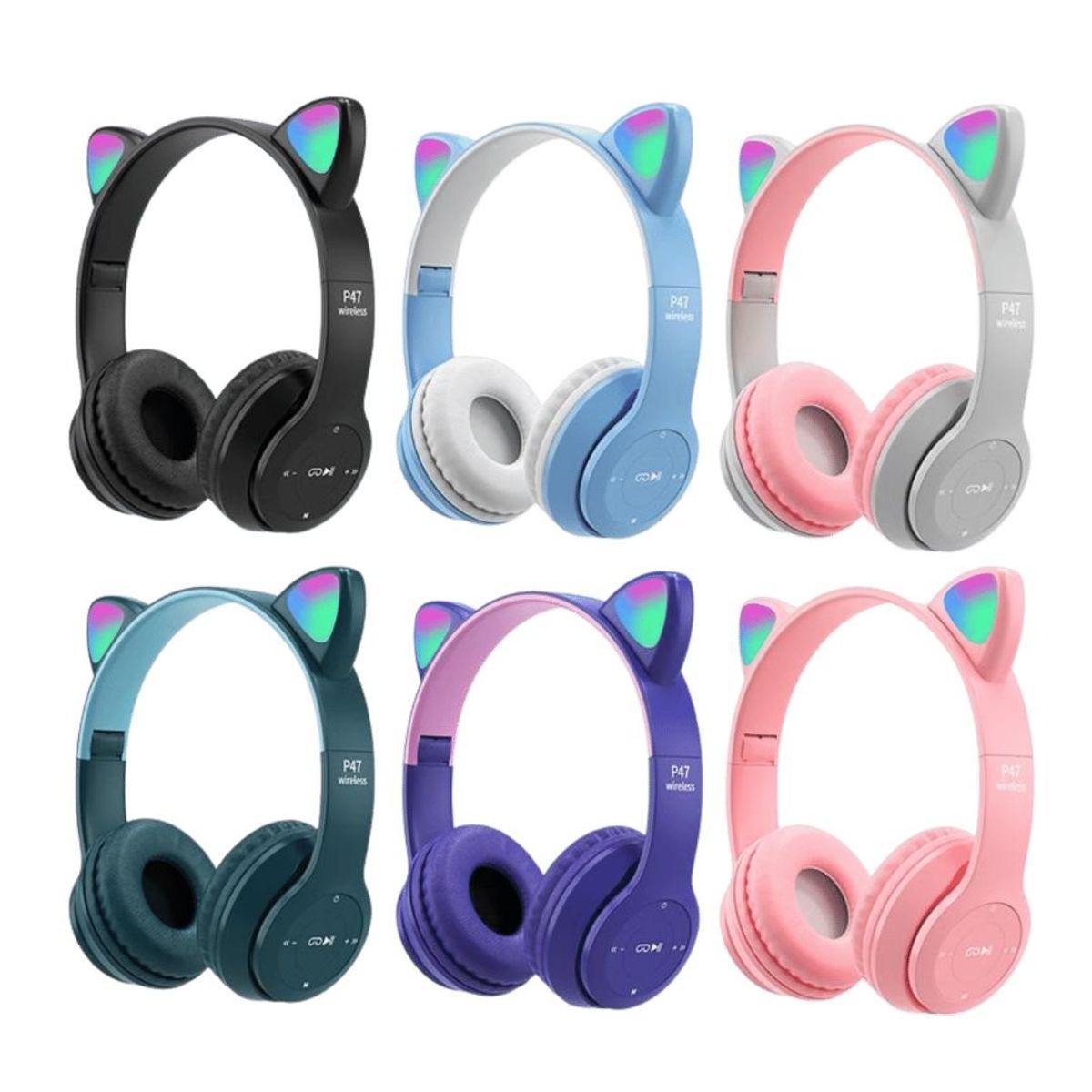 GENERICO - Audífonos De Gatito Con Entrada A Usb Rosado