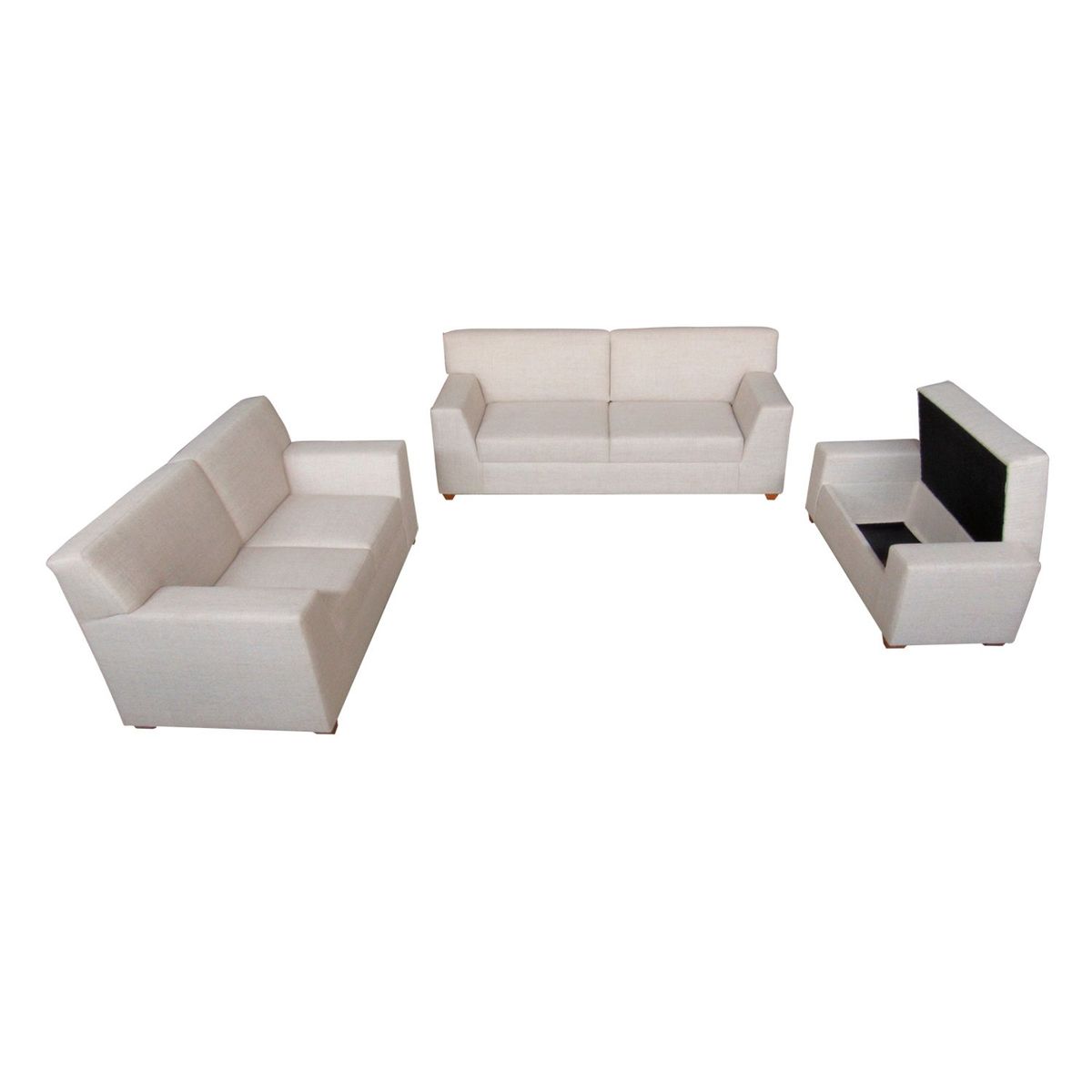 GENERICO - Juego de sala Kori 3-2-1 Beige