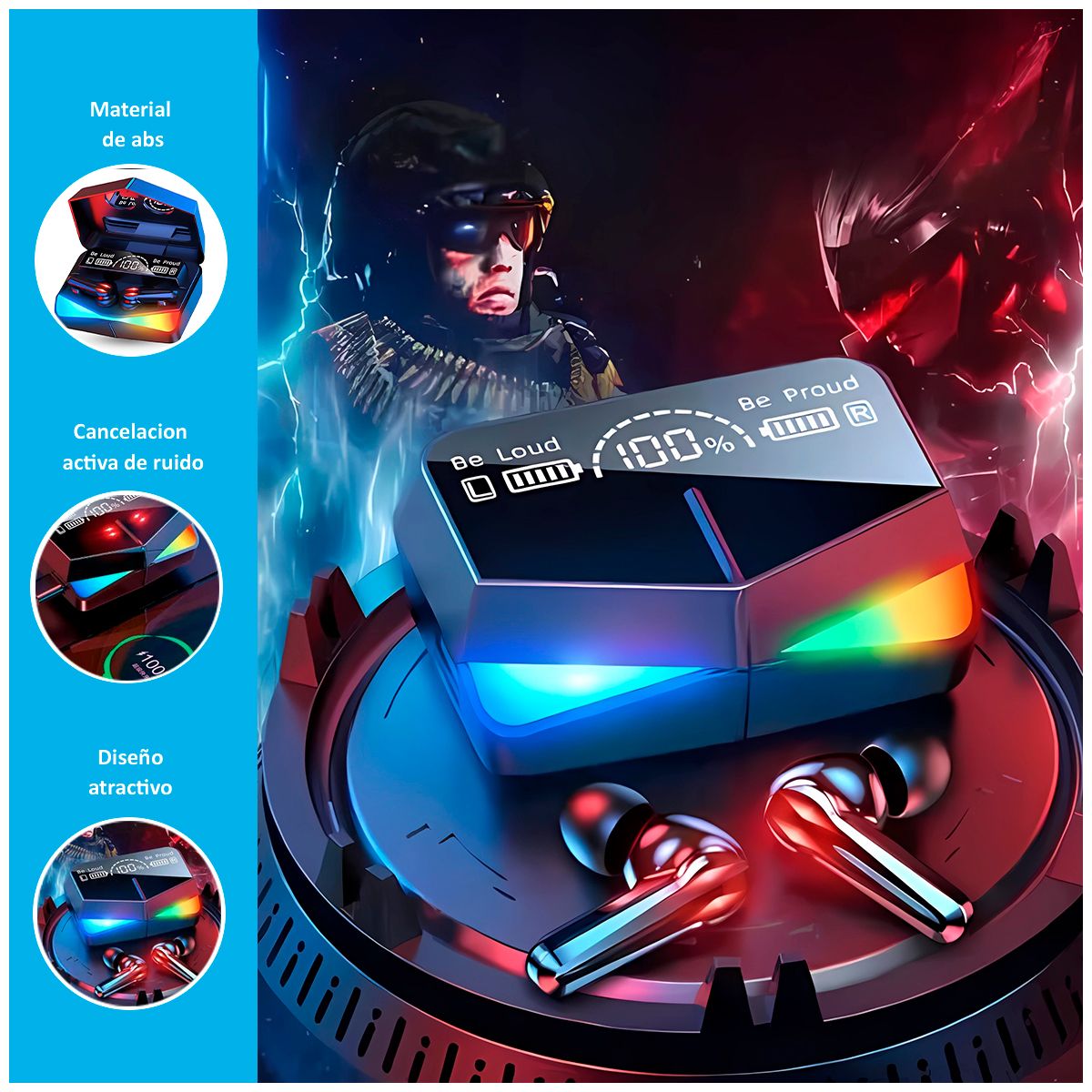 GENERICO - Audífonos Gamer Inalámbricos M28 con Bluetooth 5.1