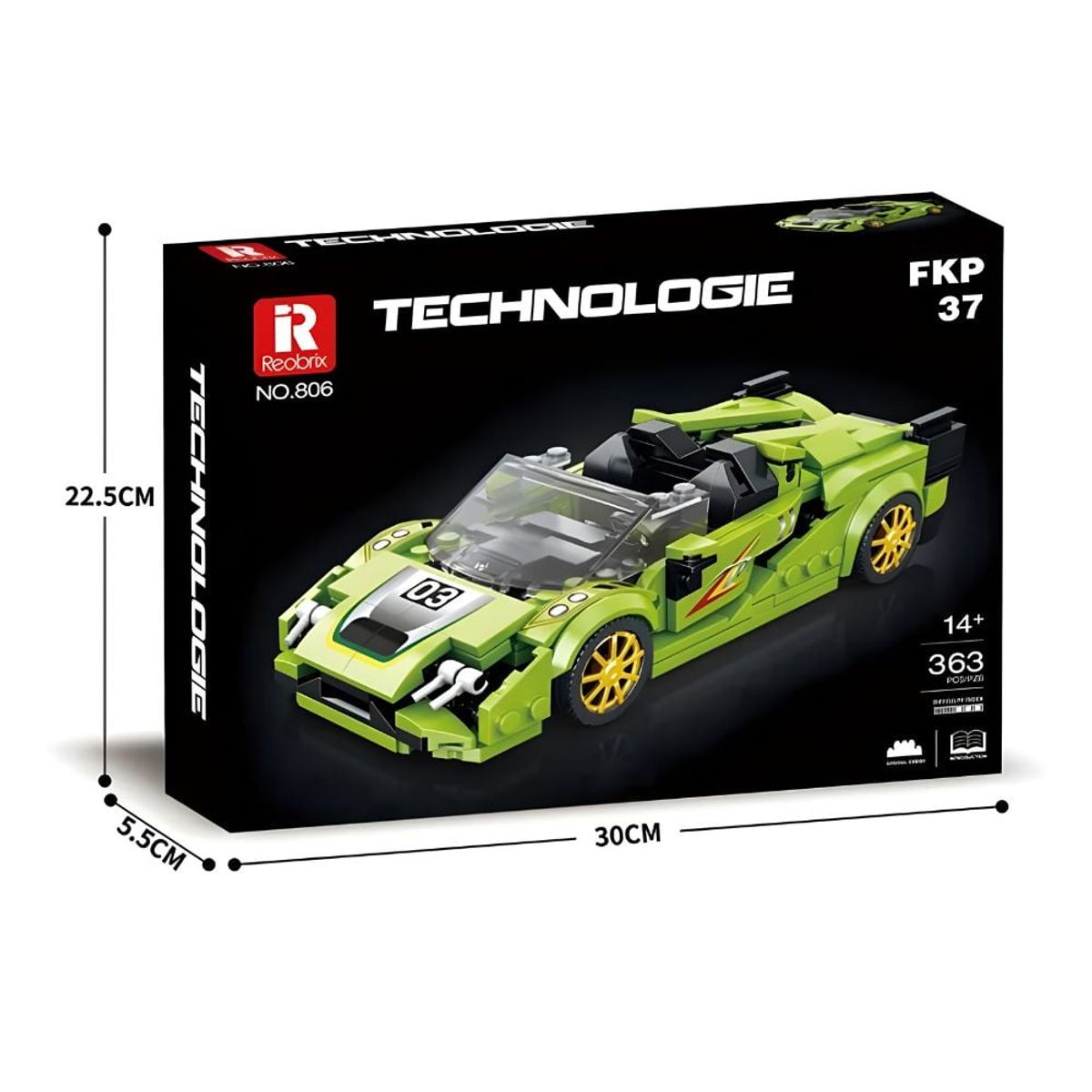 GRUPO CB - Bloques de Construccion Auto de Carrera Modelo FKP 37 363 pzs