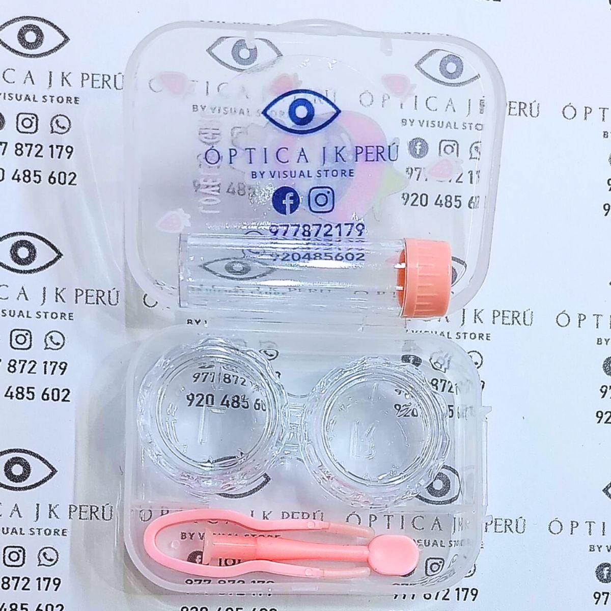 JK - KIT ACCESORIO PARA LENTES DE CONTACTO DISEÑO KAWAI