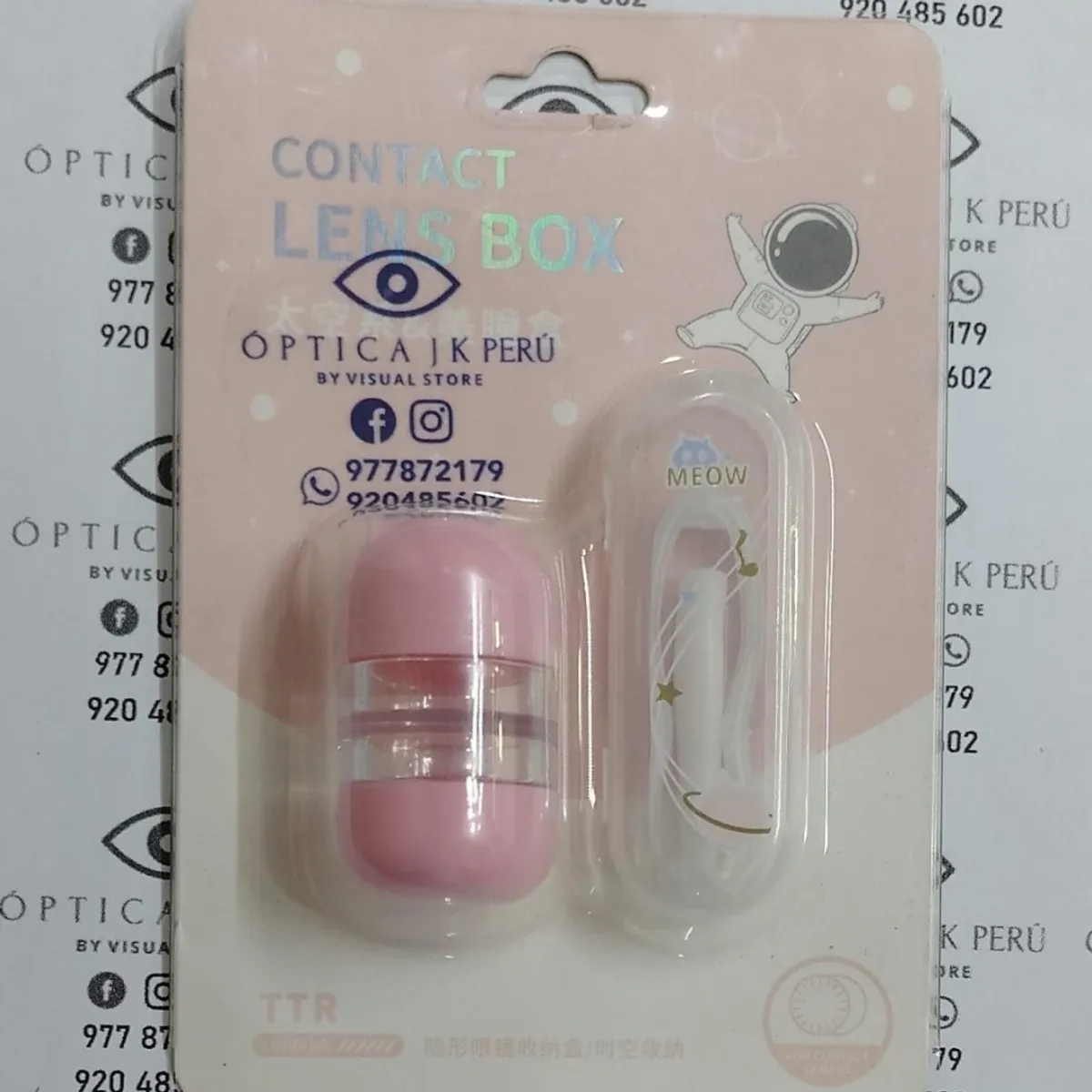 JK - KIT ACCESORIO PARA LENTES DE CONTACTO DISEÑO KAWAI