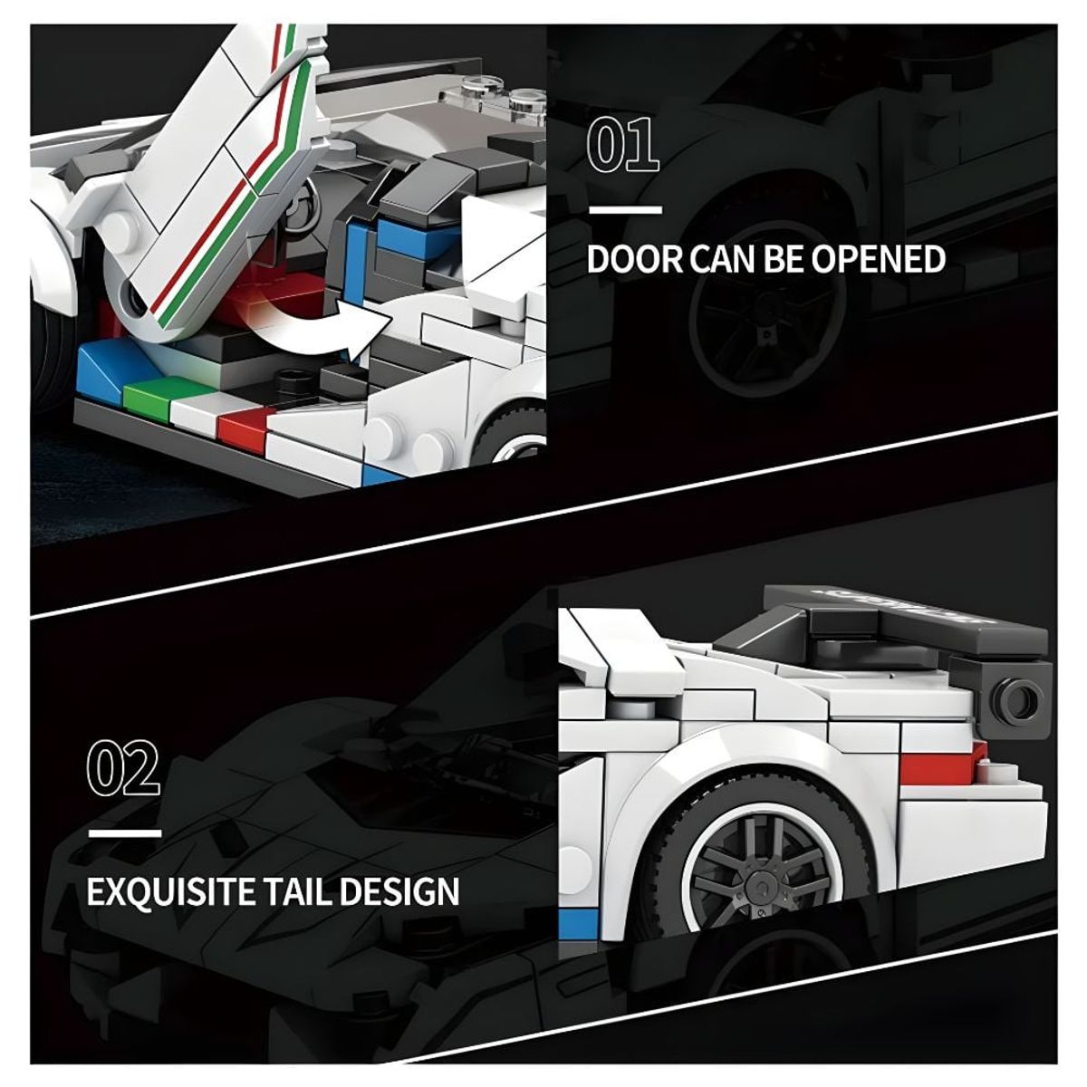 GRUPO CB - Bloques de Construccion Auto de Carrera Modelo SVJ 382 pzs