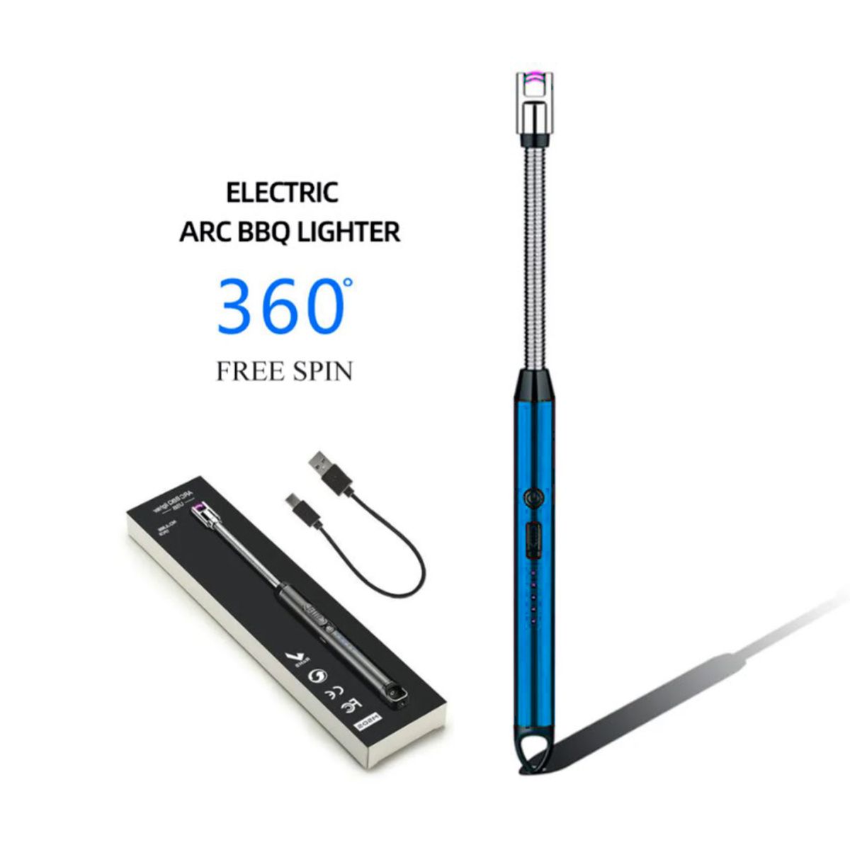 GENERICO - Encendedor Eléctrico recargable flexible AZUL