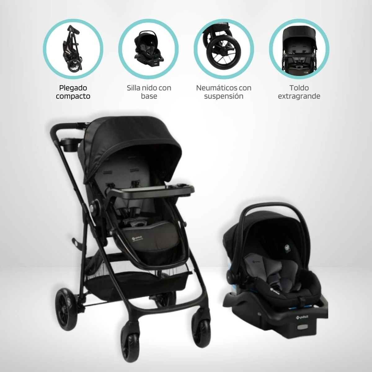 INFANTI - Coche Travel  System  «GROW  AND  GO»  NIGHT  SKY  LIME