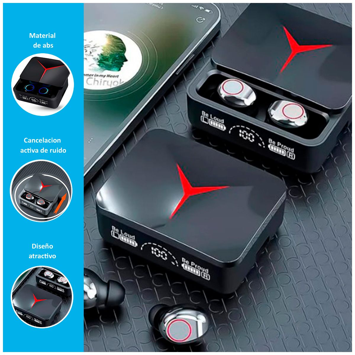 GENERICO - Audífonos Gamer Inalámbricos M90 con Bluetooth 5.0 Negro