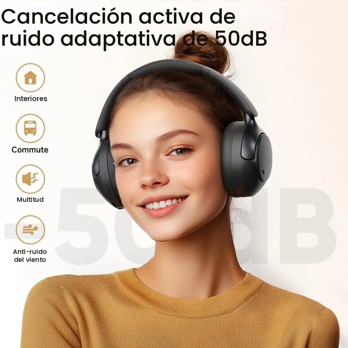 QCY - QCY H3 Pro Audífonos Inalámbricos con ANC, Hi-Res Audio y 55 Horas