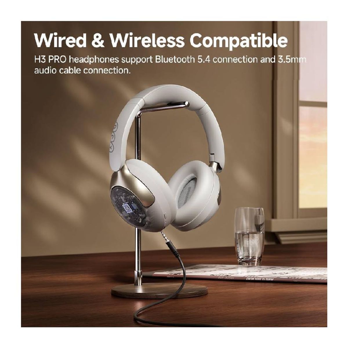 QCY - QCY H3 Pro Audífonos Inalámbricos con ANC, Hi-Res Audio y 55 Horas