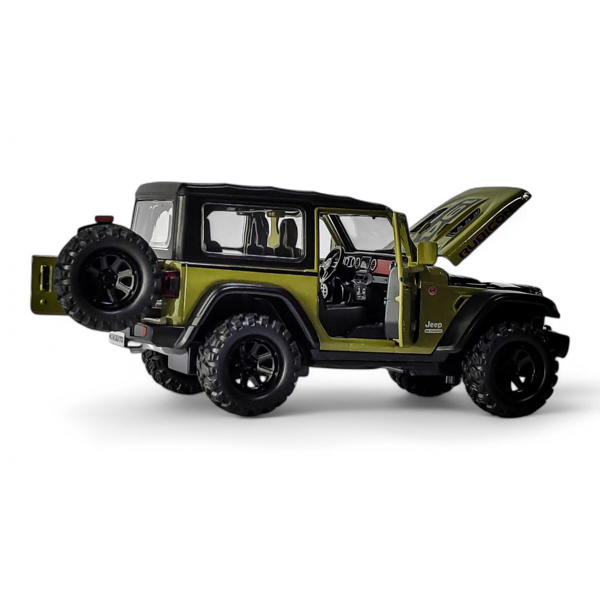 GENERICO - Jeep rubicon escala 1.32 metalico  VERDE