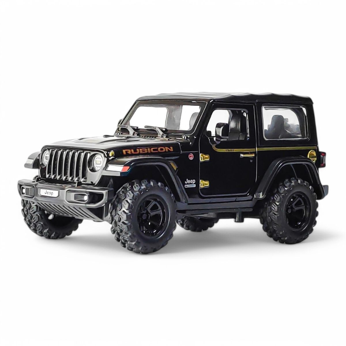 GENERICO - Jeep rubicon escala 1.32 metalico  NEGRO