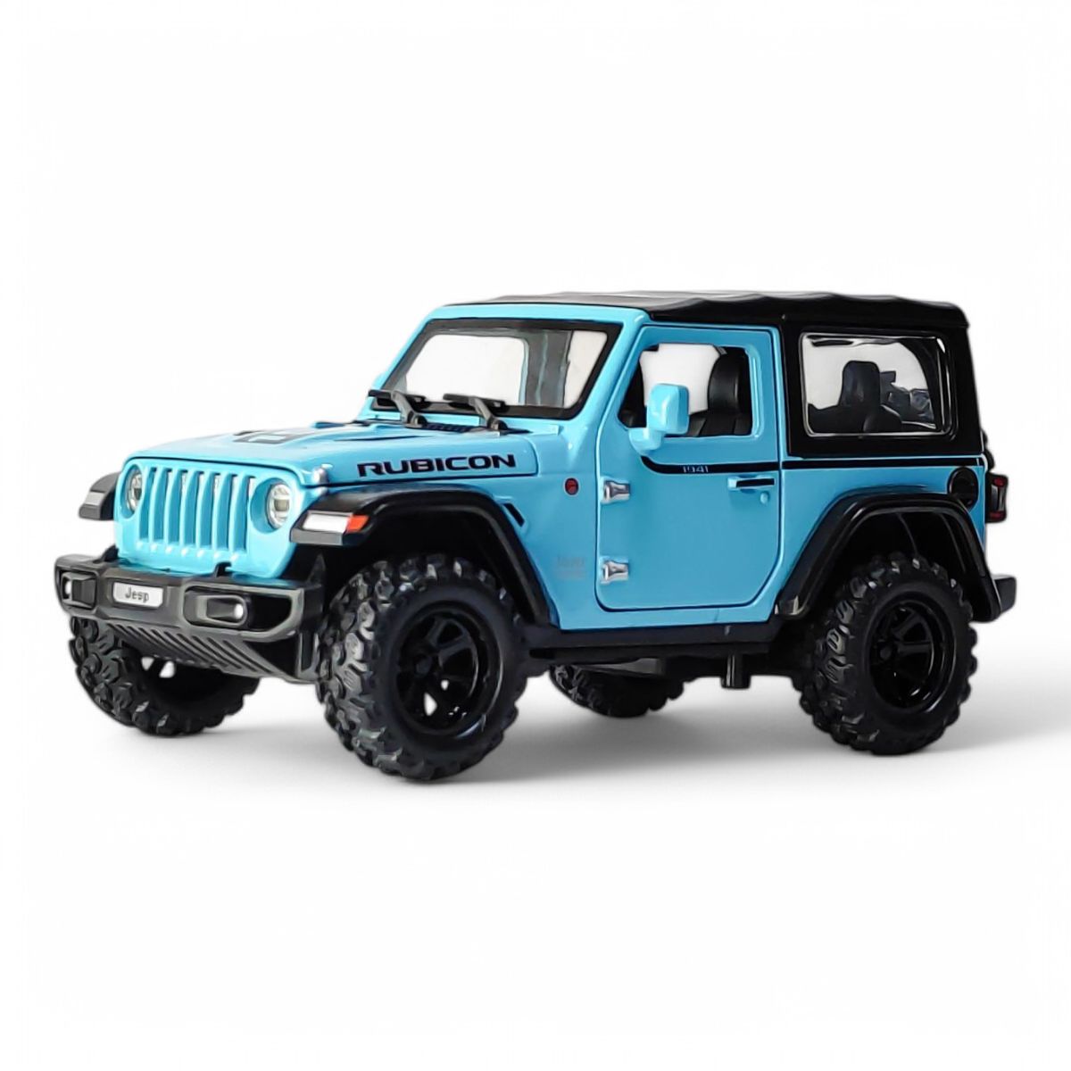 GENERICO - Jeep rubicon escala 1.32 metalico  CELESTE