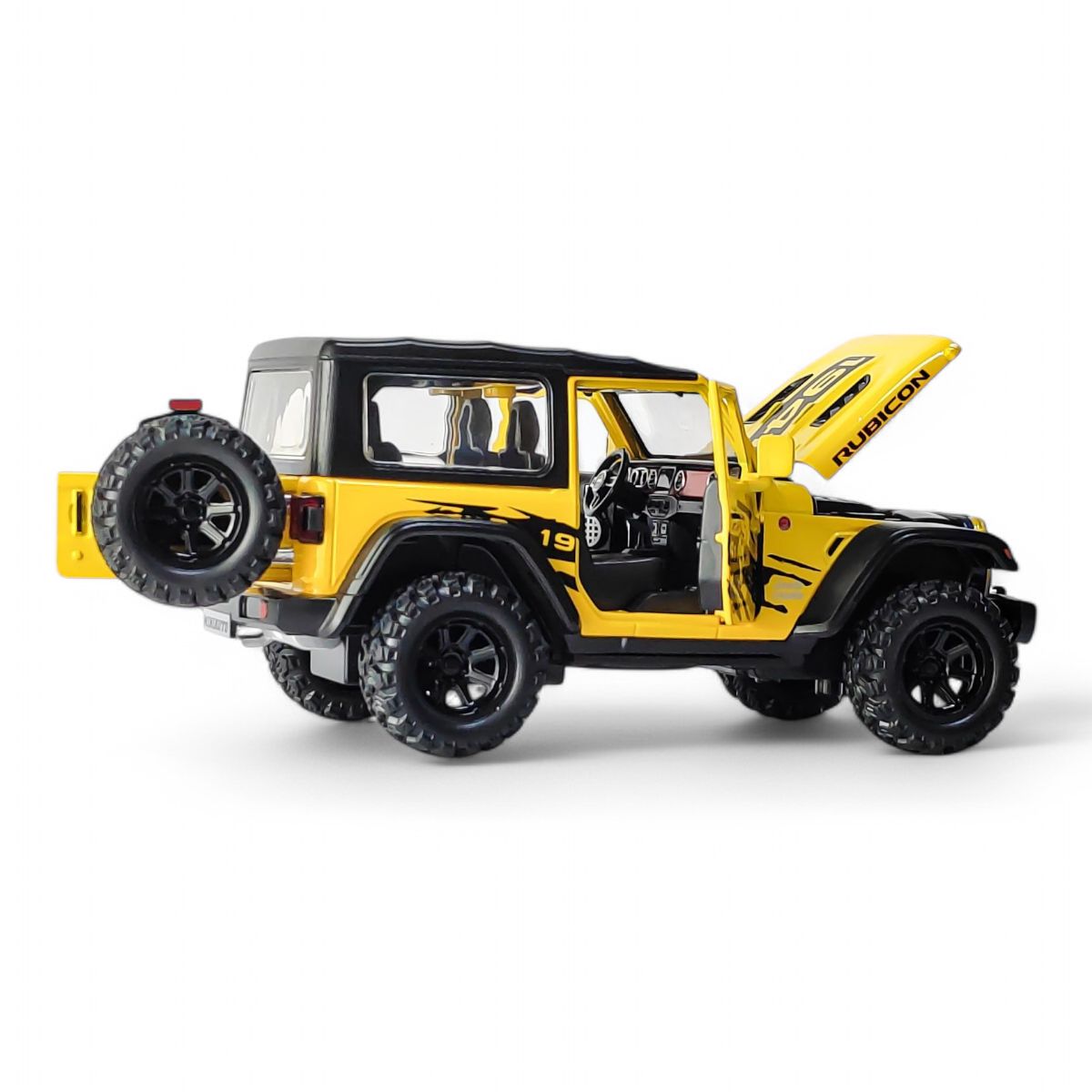 GENERICO - Jeep rubicon escala 1.32 metalico  AMARILLO