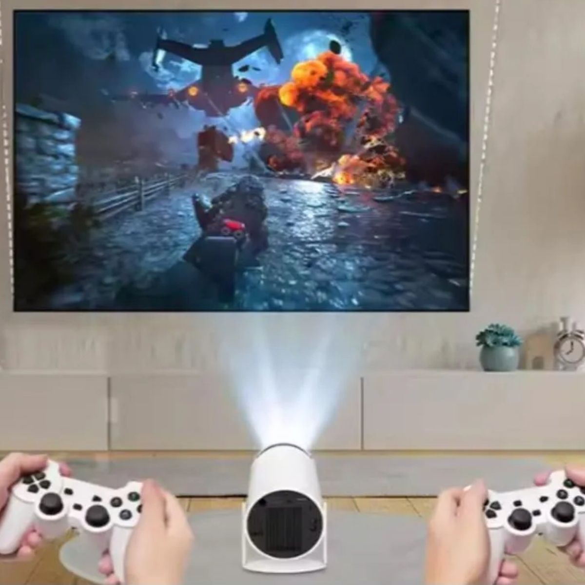 OEM - Proyector 4K UHD Con Juegos y Mandos De Control Wifi