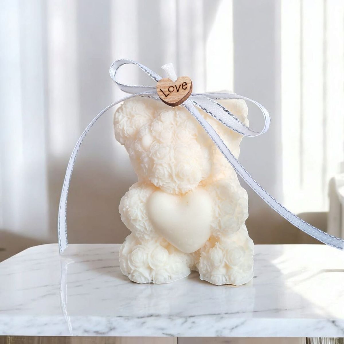 GENERICO - VELA OSITO CORAZON PERFUMADA DE CERA DE SOJA