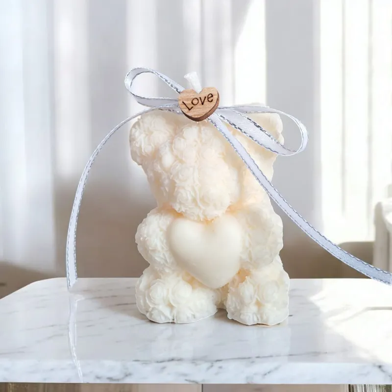 GENERICO - VELA OSITO CORAZON PERFUMADA DE CERA DE SOJA